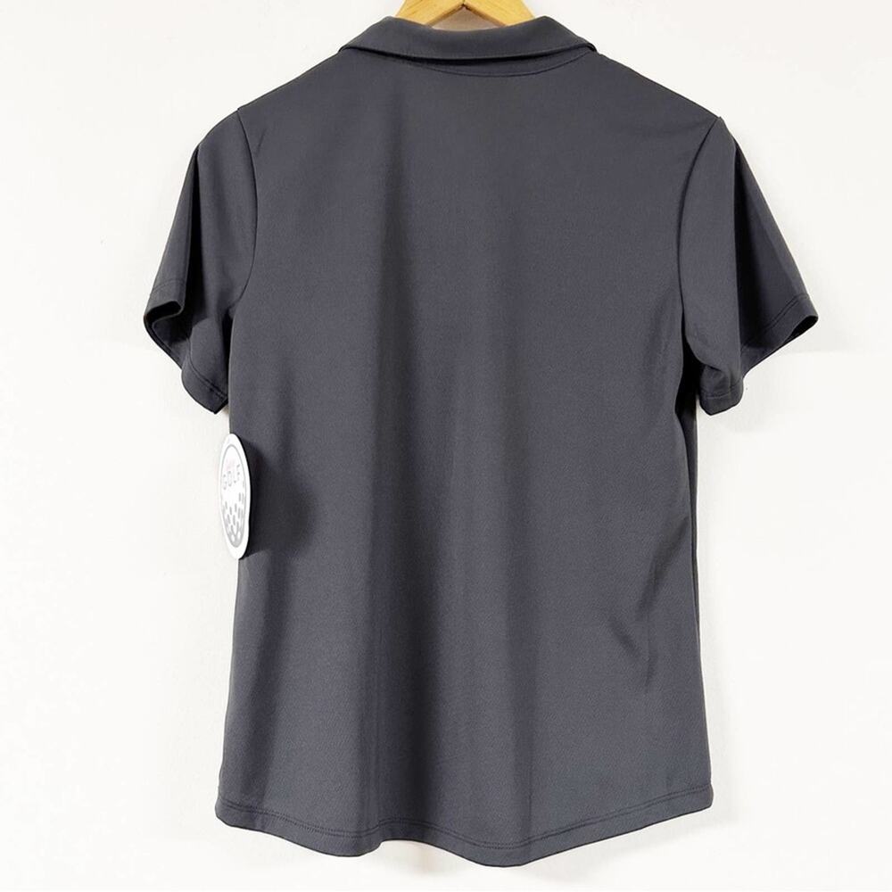 GURU GOLF Top Womens Size Large Gray Short Sleeve Activewear - Picture 2 of 6